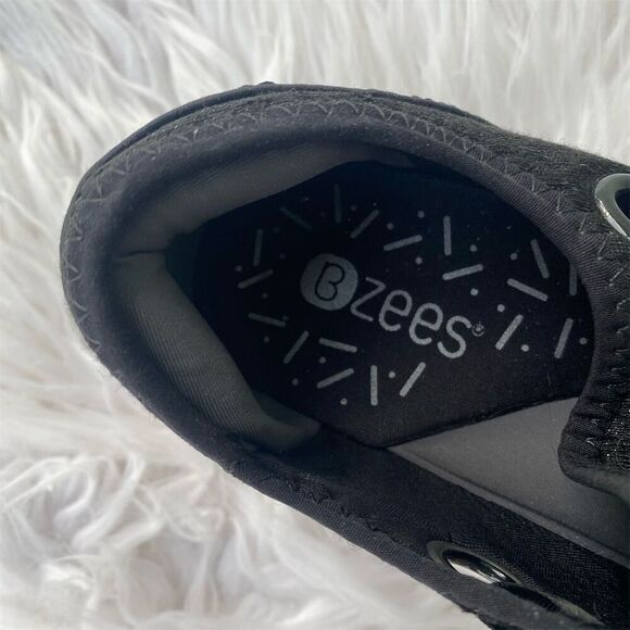 Bzees Women's Inspire Black Lace-Up Slip-On Walking Sneakers Size 9M - Picture 8 of 8